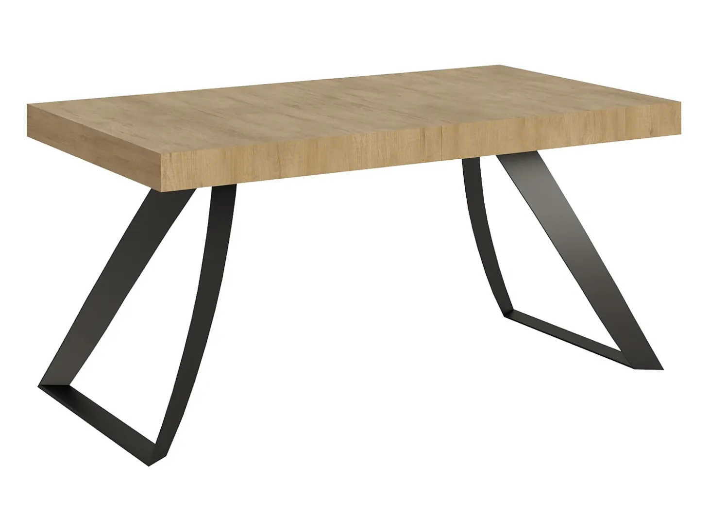 Mesa extensible 90x160/264 cm Proxy Roble Natural estructura Antracita
