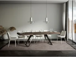 Mesa extensible 90x180/440 cm Proxy Premium Nogal estructura Antracita
