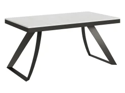 Mesa extensible 90x160/264 cm Proxy Evolution Fresno Blanco estructura Antracita
