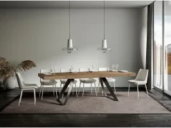 Mesa extensible 90x200/304 cm Proxy Premium Roble Natural estructura Antracita