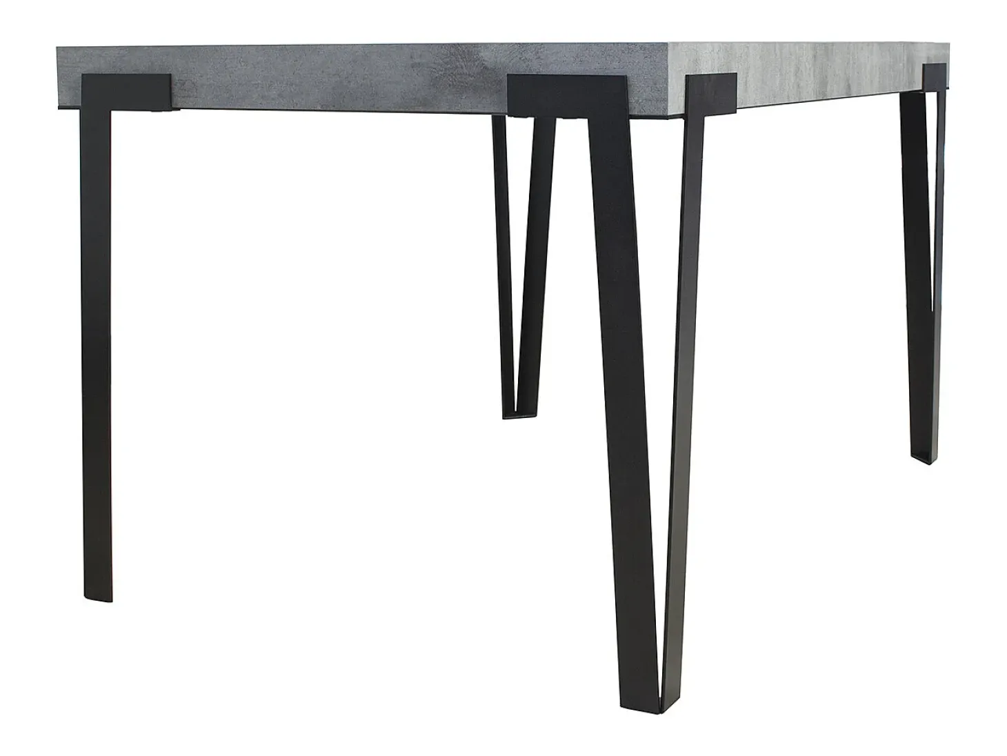 Mesa extensible 90x130/234 cm Rio Cemento estructura Antracita