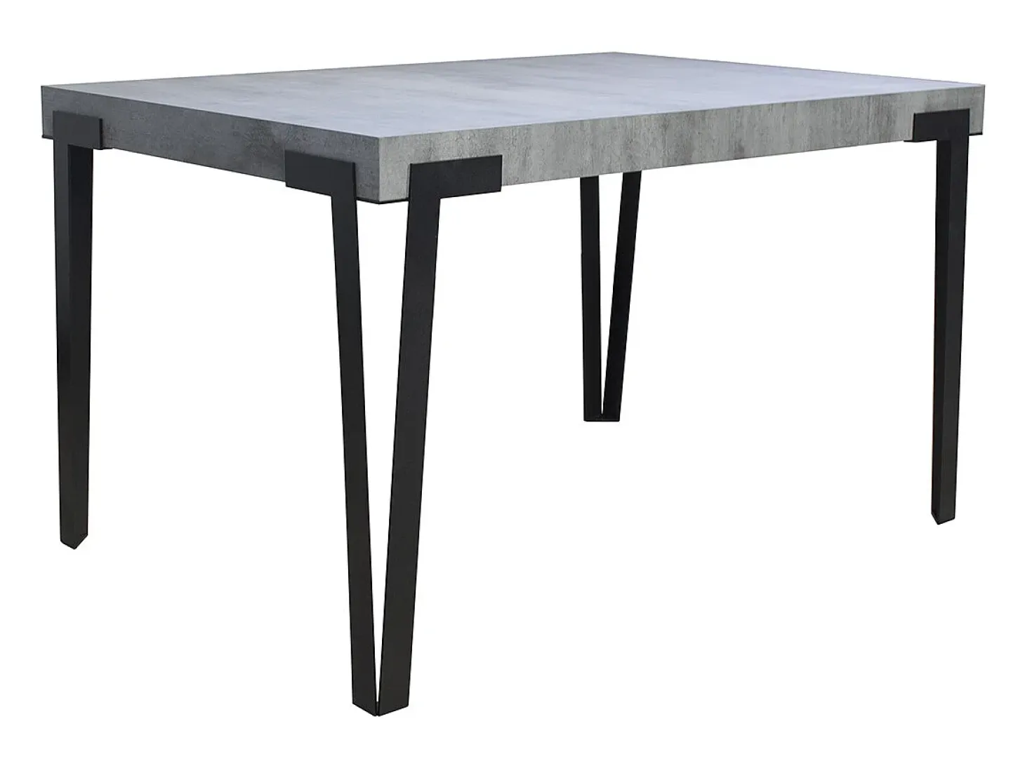 Mesa extensible 90x160/264 cm Rio Cemento estructura Antracita