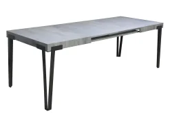 Mesa extensible 90x160/264 cm Rio Cemento estructura Antracita