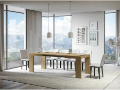 Mesa extensible 140/400x90 cm Roxell roble natural