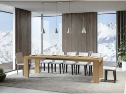 Mesa extensible 180/440x90 cm Roxell roble natural