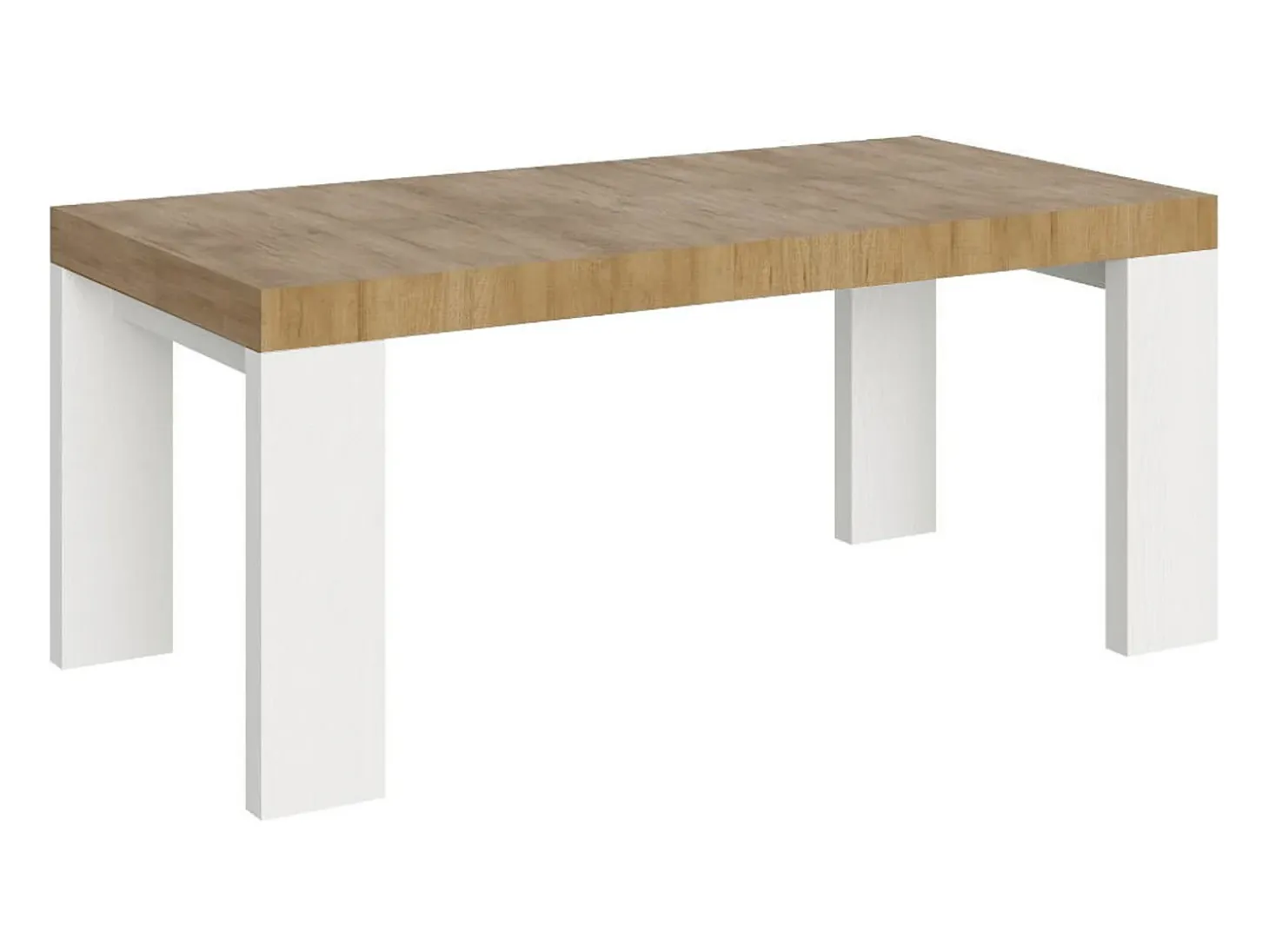 Mesa extensible 90x180/284 cm Roxell Mix Tapa Roble Nature - Patas Fresno Blanco