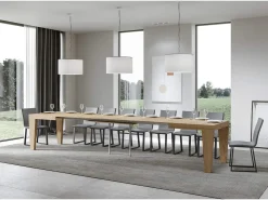 Mesa extensible 200/460x90 cm Spimbo roble natural