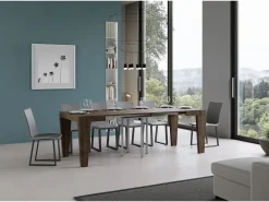 Mesa extensible 90/246x90 cm Spimbo nogal