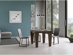 Mesa extensible 90/246x90 cm Spimbo nogal