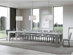 Mesa extensible 200/460x90 cm Spimbo cemento