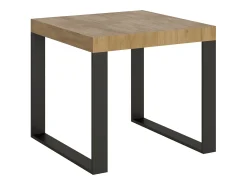 Mesa extensible 90/246x90 cm Tecno roble natural patas antracita