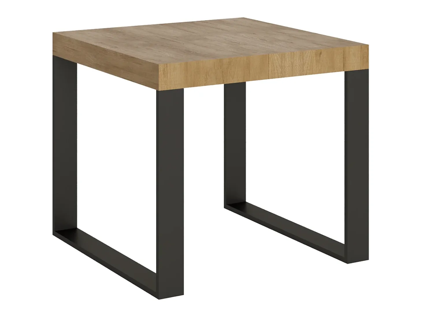 Mesa extensible 90/246x90 cm Tecno roble natural patas antracita