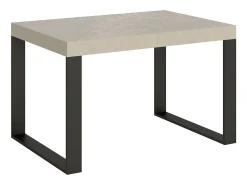 Mesa extensible 120/224x90 cm Tecno cachemira patas antracita