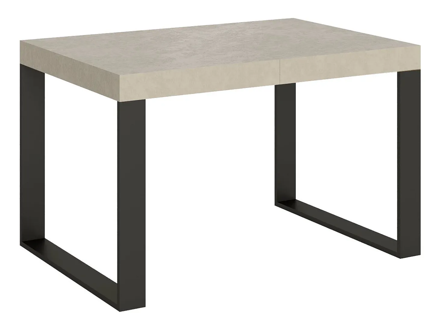 Mesa extensible 120/224x90 cm Tecno cachemira patas antracita