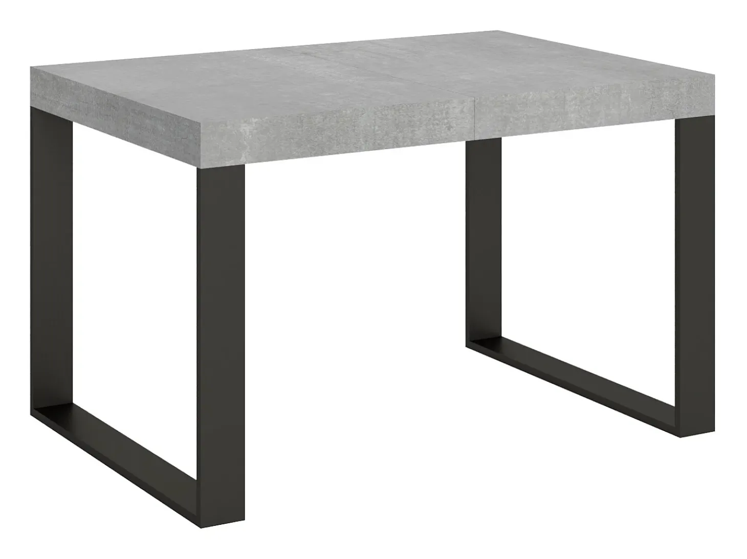 Mesa extensible 140/244x90 cm Tecno cemento patas antracita