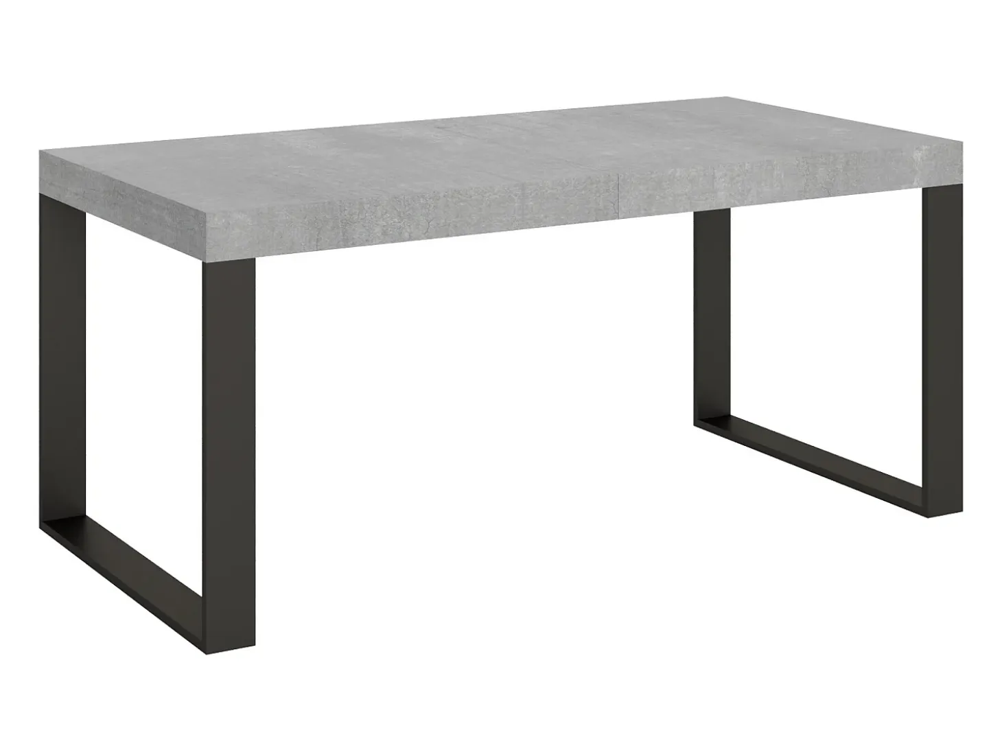 Mesa extensible 180/284x90 cm Tecno cemento patas antracita