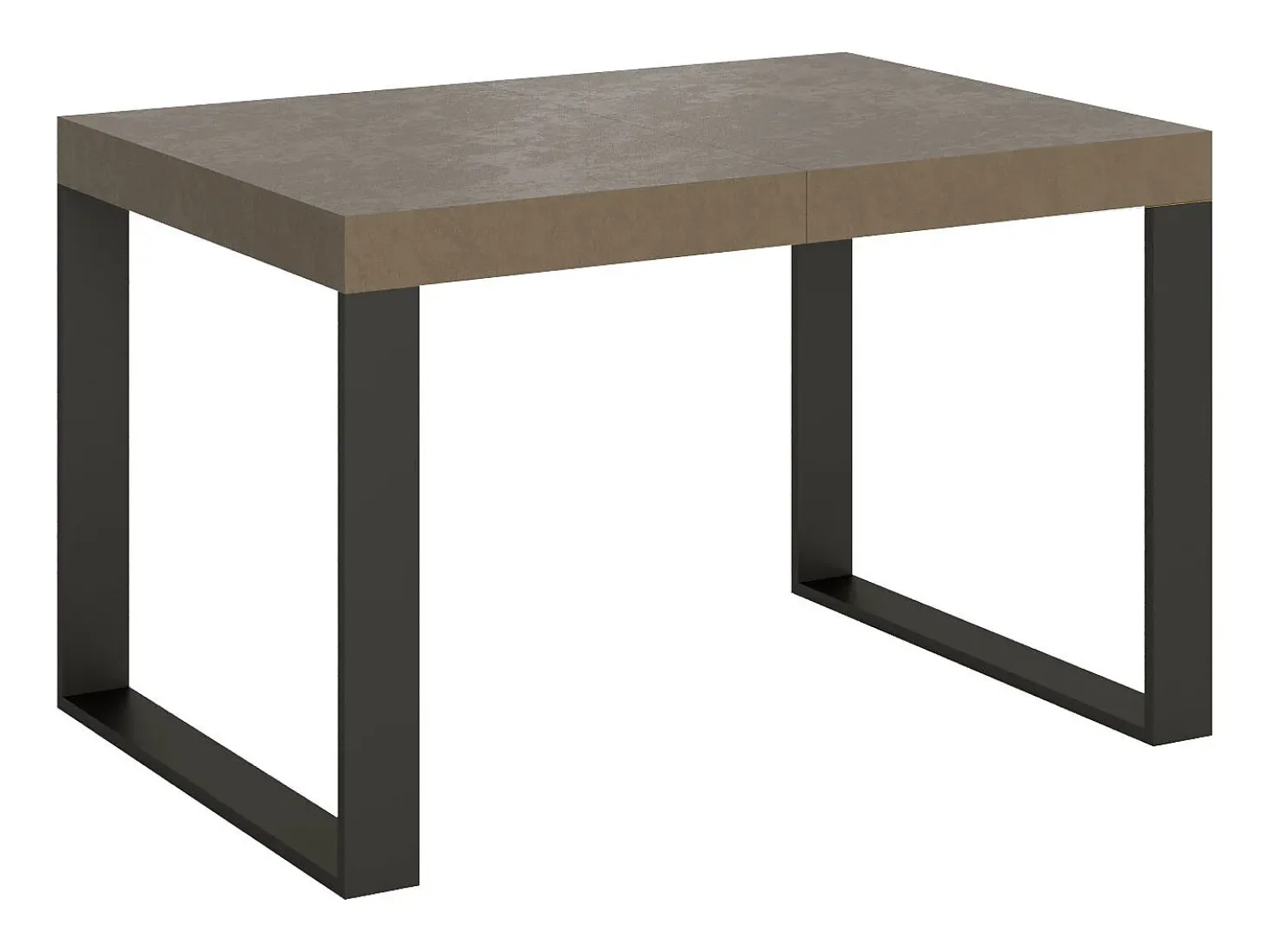 Mesa extensible 140/400x90 cm Tecno gris paloma patas antracita