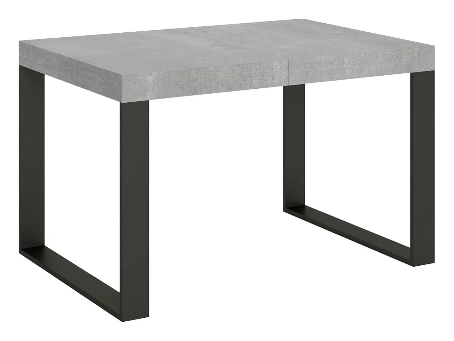 Mesa extensible 130/234x90 cm Tecno cemento patas antracita