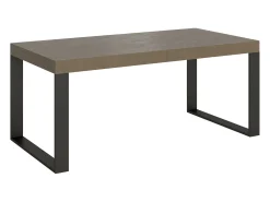 Mesa extensible 180/284x90 cm Tecno gris paloma patas antracita