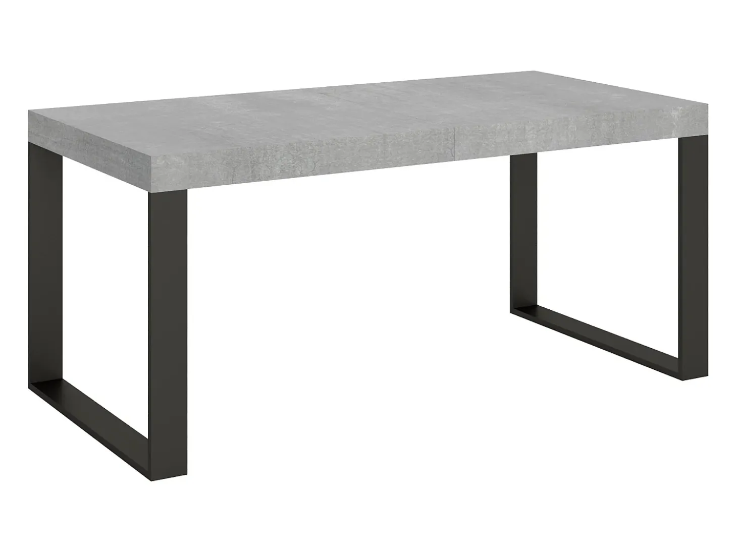 Mesa extensible 200/460x90 cm Tecno cemento patas antracita