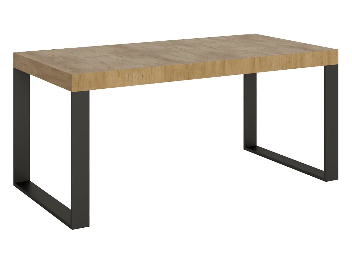 Mesa extensible 200/304x90 cm Tecno roble natural patas antracita
