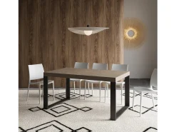 Mesa extensible 160/264x90 cm Tecno gris paloma patas antracita