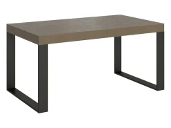 Mesa extensible 160/264x90 cm Tecno gris paloma patas antracita