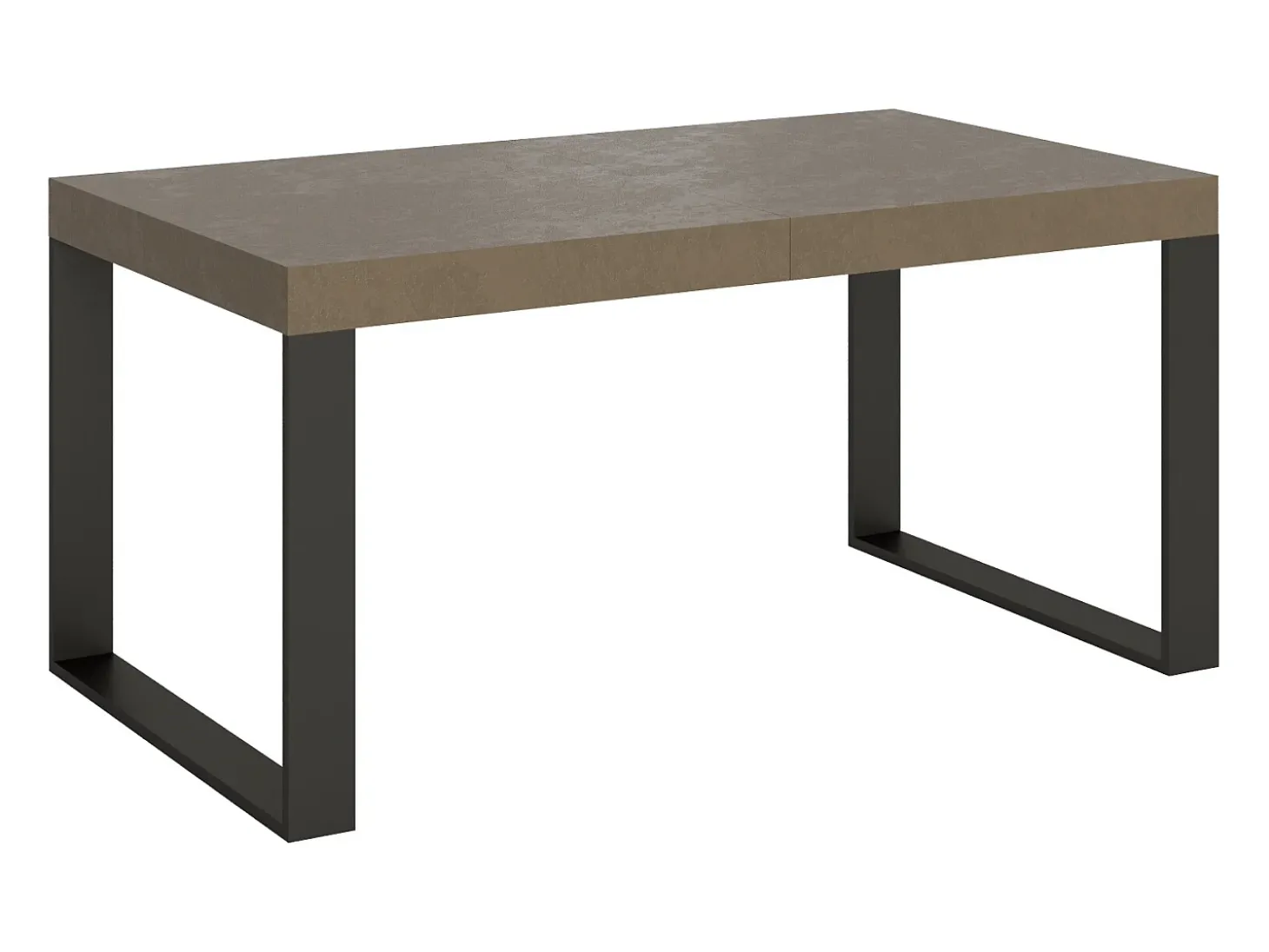 Mesa extensible 160/264x90 cm Tecno gris paloma patas antracita