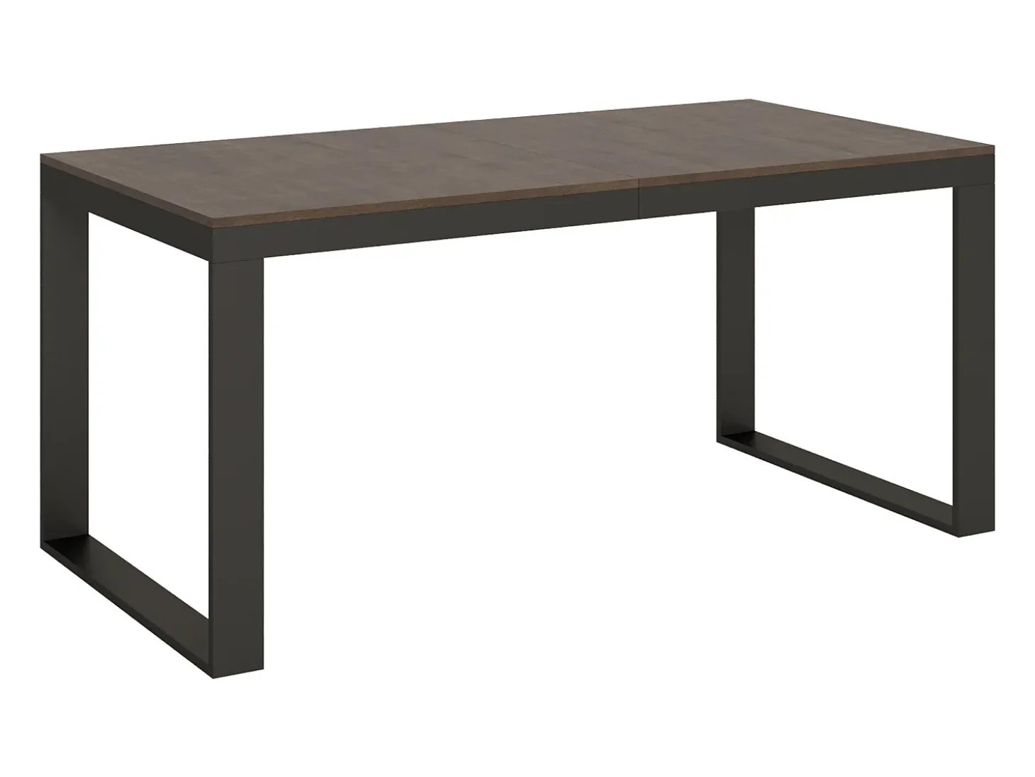 Mesa extensible 180/440x90 cm Tecno Evolution nogal estructura et patas antracita