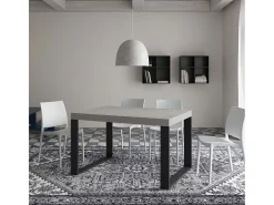 Mesa extensible 120/380x90 cm Tecno Premium patas antracita cachemir