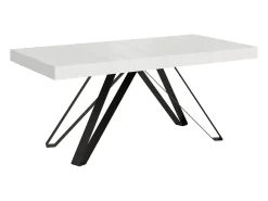Mesa extensible 180/284x90 cm Terium efecto madera fresno blanco patas antracita