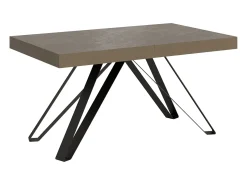 Mesa extensible 160/420X90 cm Terium gris paloma patas antracita