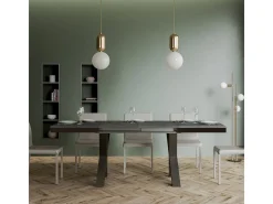 Mesa extensible 90x160/420 cm Traffic Evolution Cemento estructura Antracita