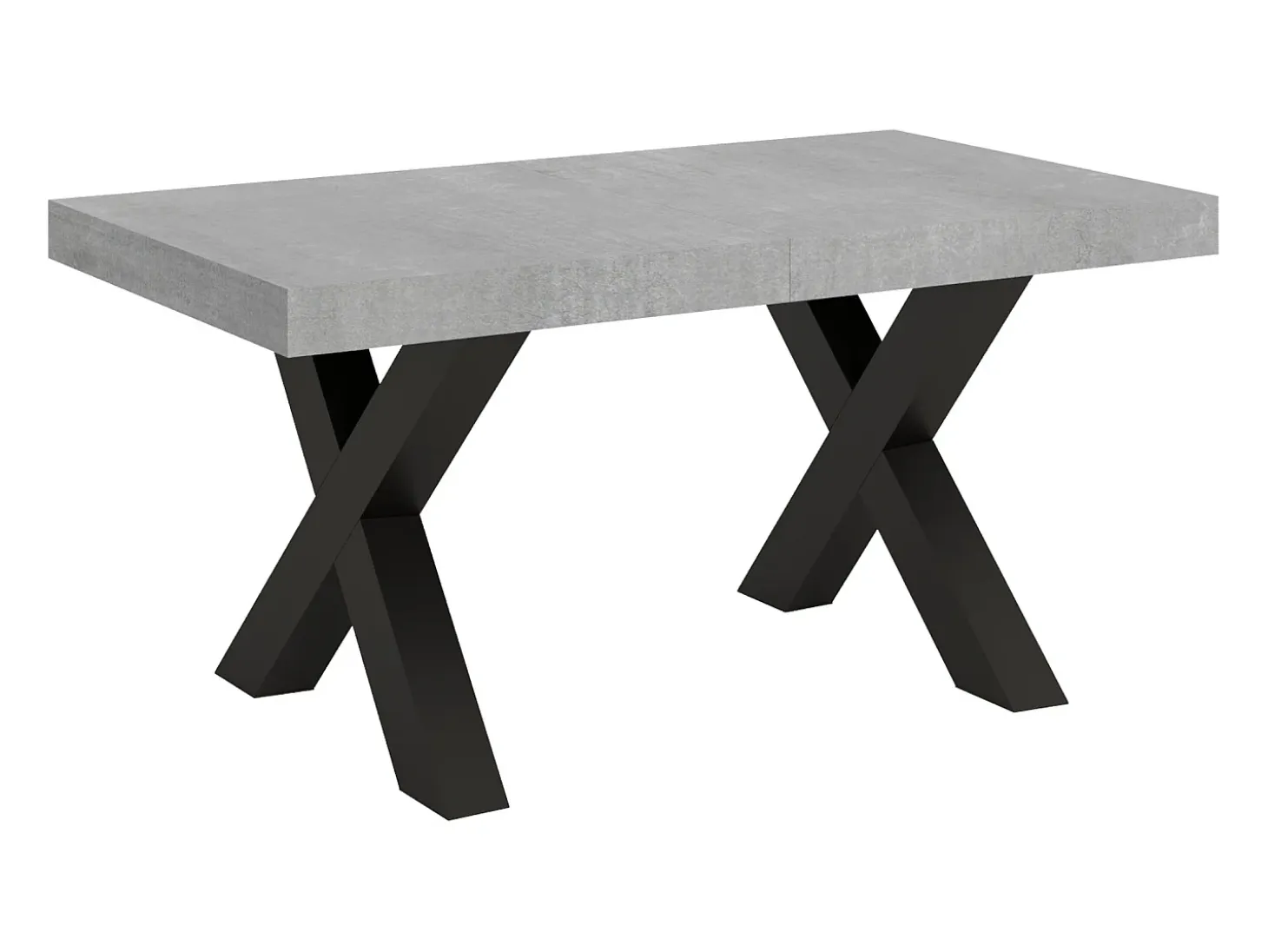 Mesa extensible 90x160/264 cm Traffic Cemento estructura Antracita