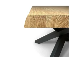 Mesa extensible 90x160/210 cm Versalux roble descortezado patas antracita