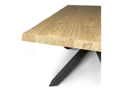 Mesa extensible 90x200/250 cm Versalux roble descortezado patas antracita