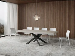 Mesa extensible 90x140/400 cm Volantis Premium cachemira patas antracita