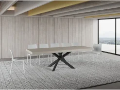 Mesa extensible 90x160/264 cm Volantis Premium cachemira patas antracita