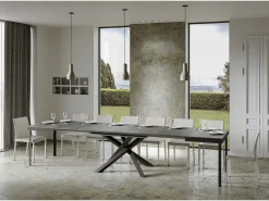 Mesa extensible 160/420x90 cm Volantis Evolution cemento estructura et patas antracita