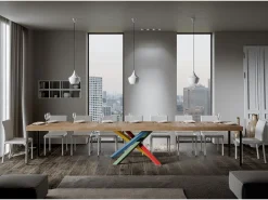 Mesa extensible 90x180/440 cm Volantis Premium Roble Natural estructura multicolor 4/B