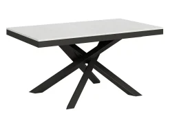 Mesa extensible 160/264x90 cm Volantis Evolution fresno blanco estructura et patas antracita