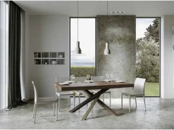 Mesa extensible 90x200/304 cm Volantis Premium Nogal estructura multicolor 4/C