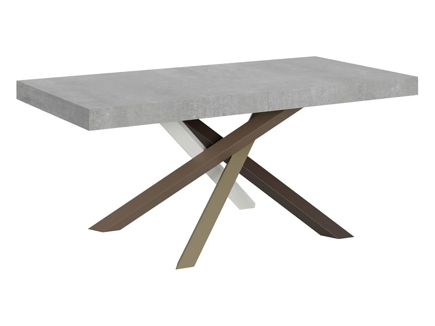 Mesa extensible 180/440x90 cm Volantis cemento patas multicolor 4/C