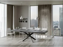 Mesa extensible 180/284x90 cm Volantis Evolution cemento estructura et patas antracita
