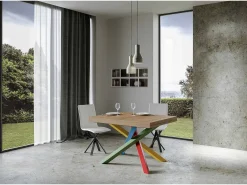 Mesa extensible 90x130/390 cm Volantis Premium Roble Natural estructura multicolor 4/B