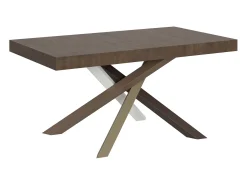 Mesa extensible 160/420x90 cm Volantis nogal patas multicolor 4/C