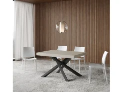 Mesa extensible 90x140/244 cm Volantis cachemira patas antracita