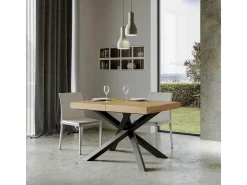 Mesa extensible 130/234x90 cm Volantis roble natural patas antracita