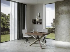 Mesa extensible 90x140/400 cm Volantis Premium Nogal estructura multicolor 4/C