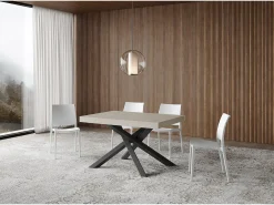 Mesa extensible 90x140/244 cm Volantis Premium cachemira patas antracita